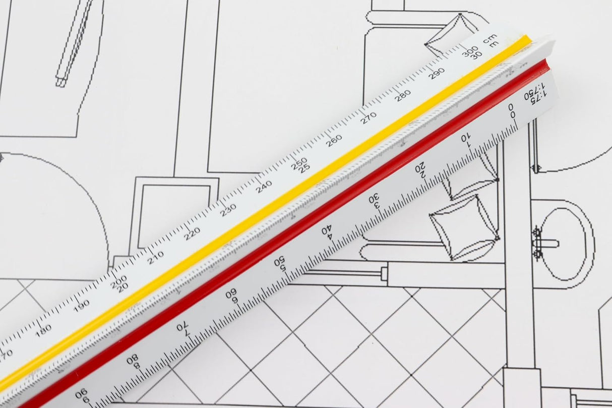 Isomars Parallel Bar (32 Inches) with Triangular Scale (No.2) | Metal Clamps & Mechanical Pencil 2mm with Lead and Eraser | Ideal For Architect, Interior Design and Drafting Students