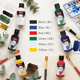 Isomars India Waterproof Drawing Ink, 100ml x 6 Colours, Fadeproof, Non-Toxic, Professional Art Supplies