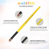Isomars Maestro Blending Brush Set of 4 - Professional Round Artist Brushes for Soft Blending, Shading and Transitions - Colorful Wooden Handles - Sizes 2, 4, 6, 8