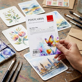 Isomars Watercolour Postcards 10x15cm, 300 GSM, Pack of 12