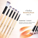 Isomars Studium Flat Blending Brush Set of 6 for Artists – Professional Paint Brushes for Blending & Smooth Transitions – Ideal for Watercolor, Acrylic & Oil Painting – Sizes 1, 2, 4, 6, 8, 10