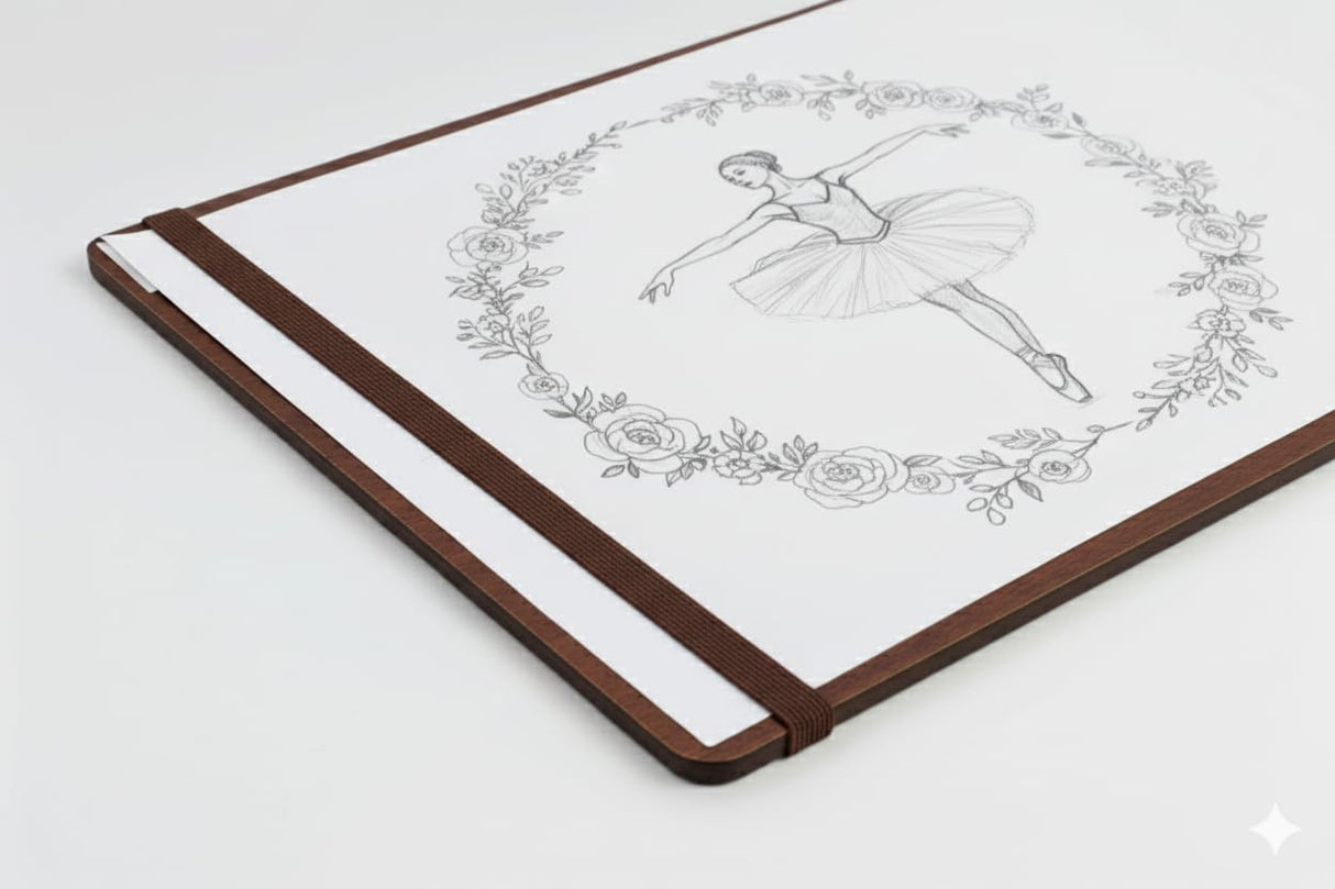 Isomars Drawing Sketch Board - 12" x 16" Portable for Artists, Students & Designers – Ideal for Drawing, Sketching, Drafting & Painting - Dark Brown (Dark Brown)