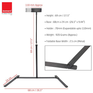 Isomars Mobile Stand | Overhead Smartphone Stand for Capturing Photos, Videos | Ideal for Online Teaching, Studios, Home, Binge Watch, Meetings, Recording Activities etc.