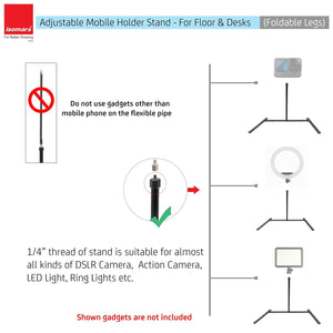 Isomars Mobile Stand | Overhead Smartphone Stand for Capturing Photos, Videos | Ideal for Online Teaching, Studios, Home, Binge Watch, Meetings, Recording Activities etc.