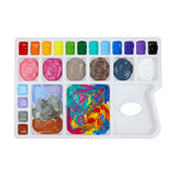 Color Mixing Palette & Round Paint Brushes