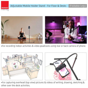 Isomars Mobile Stand | Overhead Smartphone Stand for Capturing Photos, Videos | Ideal for Online Teaching, Studios, Home, Binge Watch, Meetings, Recording Activities etc.