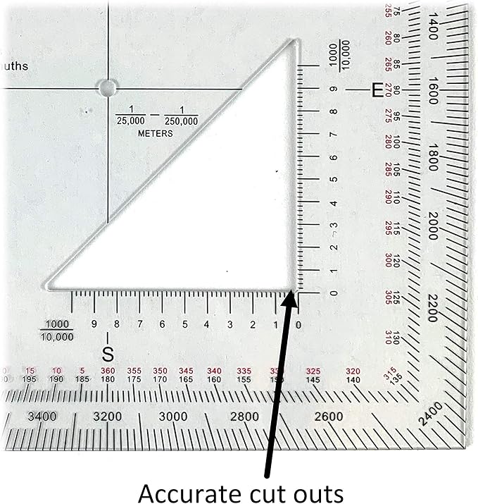 Isomars Military Triangle Protractor Scale