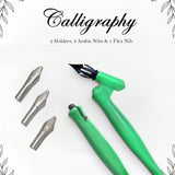 Plastic Holder Set (Oblique & Straight) with 3 Arabic and 1 Flex Nib