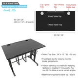 Isomars 36"/92Cm Wide Made In India Desktop & Laptop Adjustable Table & Computer Workstation - Useful For Using Gadgets Like Desktop, Laptop, Tab/Ipad, Mobile Phone Etc (Black) - Engineered Wood