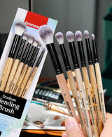 Isomars Blending Brush Studium - Set of 6 - Professional Artist Brushes for Soft Blending & Shading Ideal for Watercolor, Acrylic, Oil Painting and Ink Transitions - Sizes - 1,2,4,6,8,10