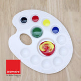 Artist Brush Kit with 7 Flat Brushes and Reusable Paint Palette
