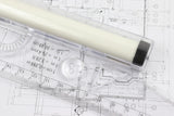 All in One Architect Engineering Drafting Ruler with Rolling Measurement Guide