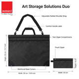 Isomars A3 Art Portfolio Bag with Tool Pouch | Size: 40 x 50 cm / 15.7 x 19.6 inch