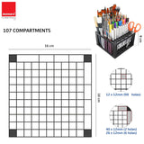 Black Brush Holder Stand Pencil Sketch Pen and Marker Organizer by Isomars