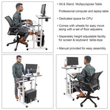 Isomars 24"/61cm Wide Made In India Desktop & Laptop Multipurpose Adjustable Table & Computer Workstation - Useful for Using Gadgets Like Desktop, Laptop, Tab/iPad, Mobile Phone etc (White)