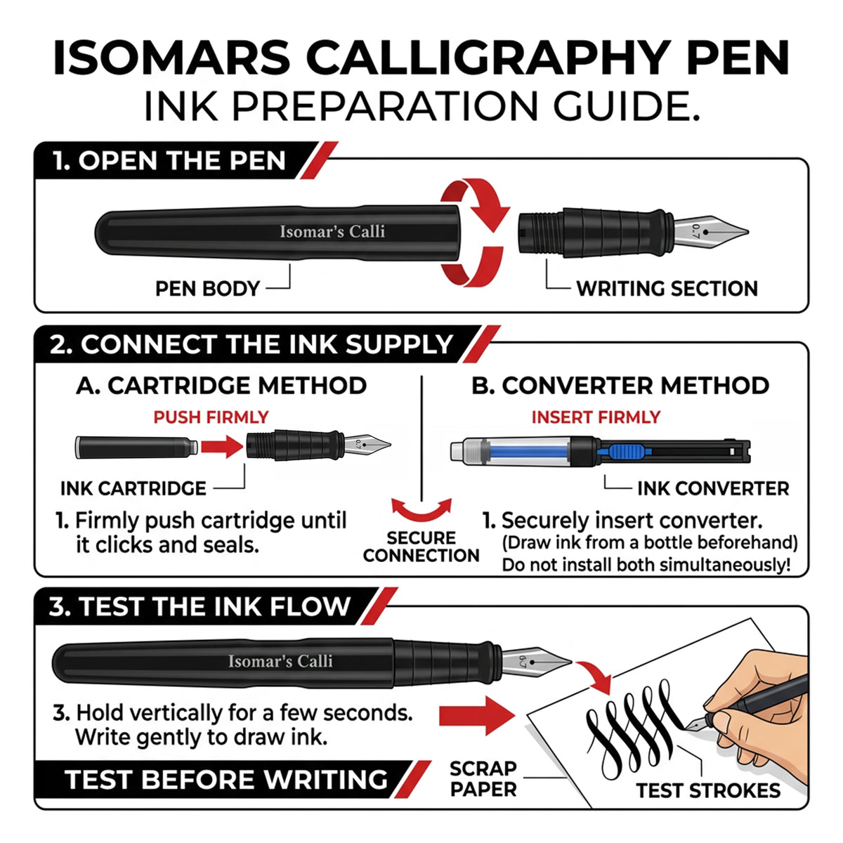 Isomars Arabic Calligraphy Pen Set For Lettering & Writing