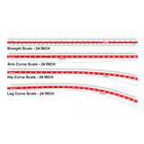 Isomars Fashion Designing Kit, Tailoring Scale Set of 8, L-Square, Straight, Curved Rulers for Quilting and Tailoring