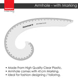 Isomars Armhole Curve Set of 2 - Large Plain Curve And Small Curve With Marking