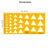 Isomars Triangle Template Drawing Stencil | Precision Geometric Triangle Drafting Template with Multiple Sizes | Technical Drawing Tool for Architects, Engineers, Designers, Artists & Students