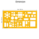 Isomars Architect Furniture Template Scale 1:50 | Professional Interior Design & Furniture Layout Drafting Stencil | Transparent Drawing Template for Architects, Interior Designers, Engineers & Students