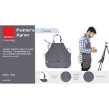 Durable Protective Studio Apron with 3 Utility Pockets for Painting and Craft Work