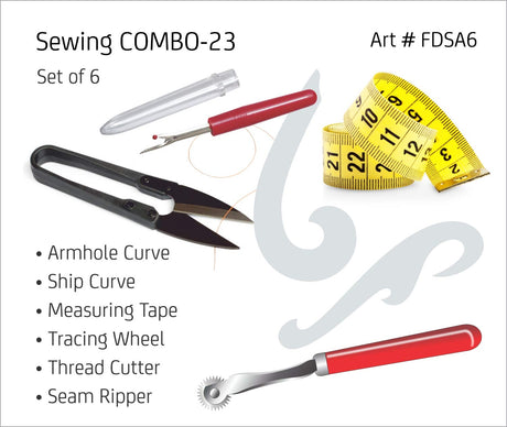 Complete Garment Drafting and Measuring Instrument Set for Tailoring