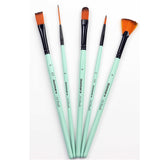 Filbert Fan Round Liner Flat and Round Brush Combo for Acrylic Oil Watercolor