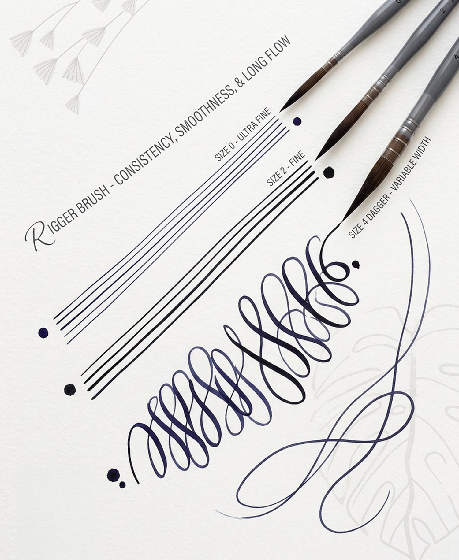Fine Line Watercolor Brush Set For Artists Students And Hobby Painters
