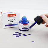 Isomars Acrylic Ink Blue 35ml with Dropper for Art & Drawing