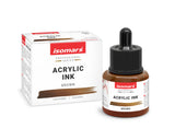 Isomars Professional Acrylic Ink Brown 35 ml Waterproof Dropper Bottle