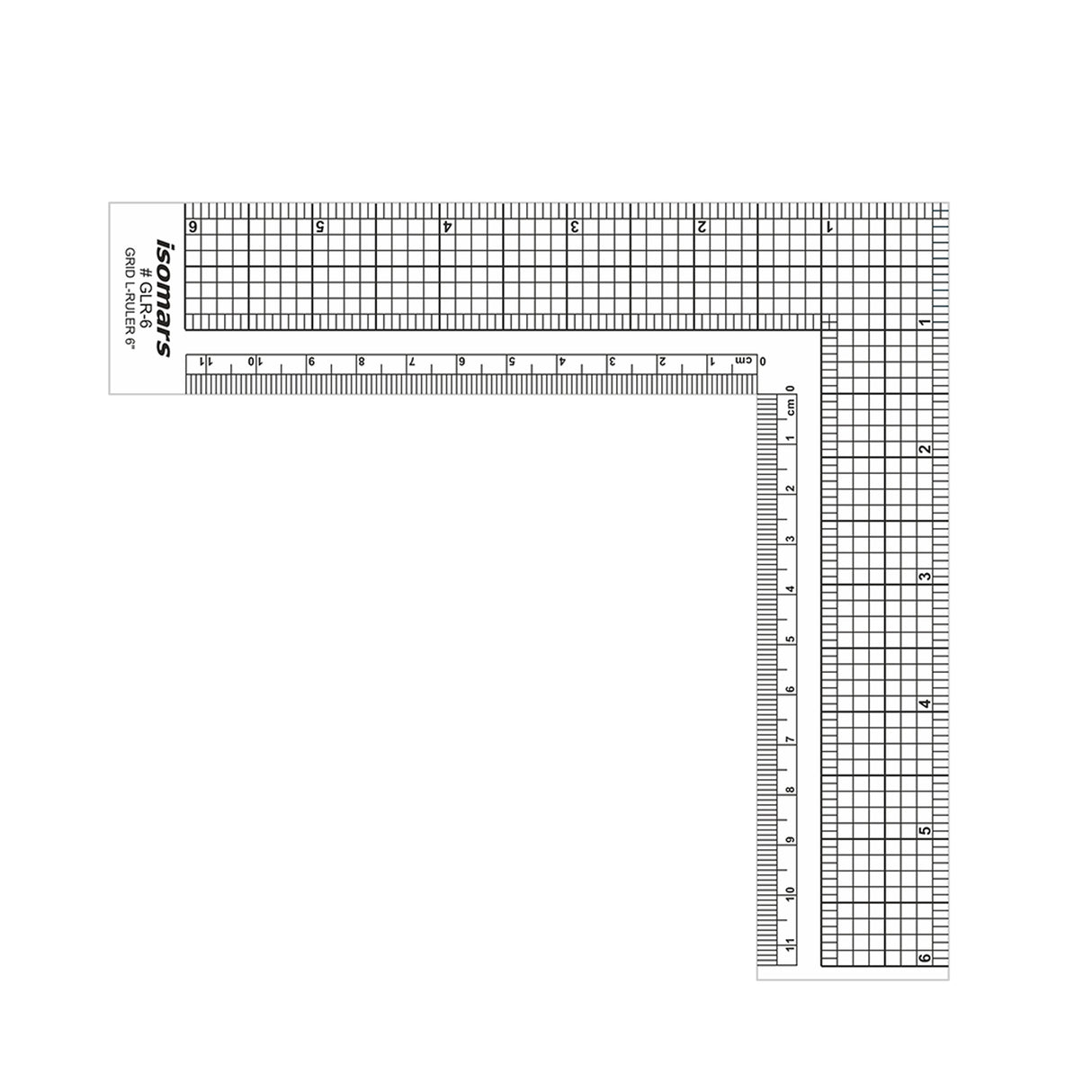 Isomars Grid L - Ruler 6" For Tailoring and General Purpose |Quilting Rulers for Fashion Designing