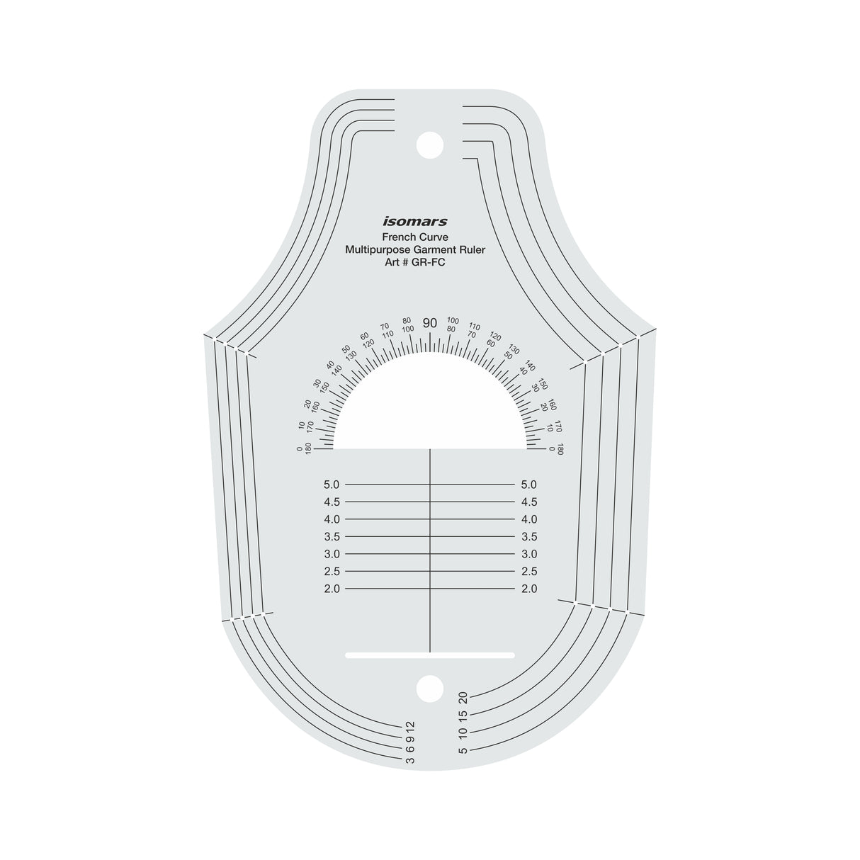 Isomars Multipurpose Garment French Curve Ruler