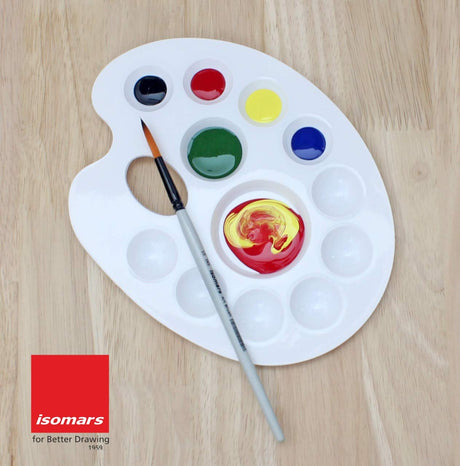 Golden Taklon Detail Brush Set with Artist Mixing Palette for Beginners