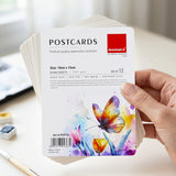 Isomars Watercolour Postcards 10x15cm, 300 GSM, Pack of 12