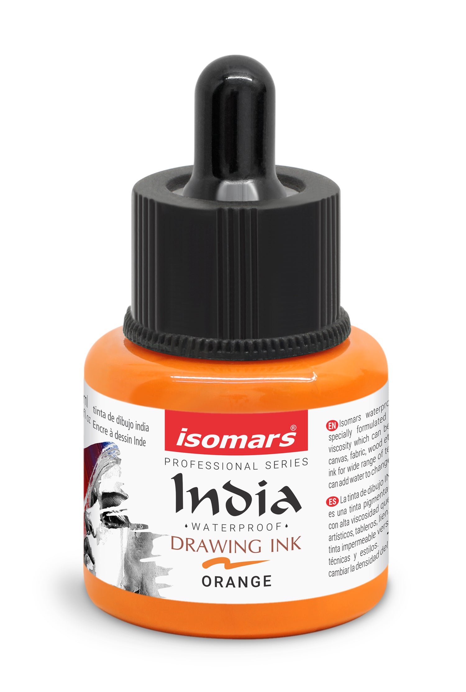 India Waterproof Drawing Ink with Dropper - 35ml -