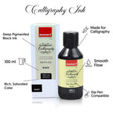 ISOMARS Calligraphy Dip Pen Ink Black, 100ml, Rich Pigmented Ink