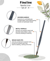 Professional Fine Line Art Brushes For Miniature Painting And Illustration Work