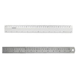 Isomars Aluminium Cutting Rulers Combo Set of 2 (12 Inch & 24 Inch) | Metal Cutting Scale with Inch & CM Markings | Non-Slip Edge for Precision Cutting, Drafting, Measuring & Craft Work