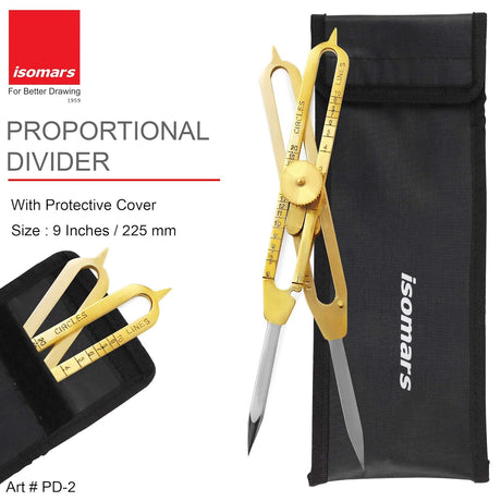 Isomars 9 Inch Proportional Drafting Divider for Ratio Transfer Drawing