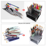 Isomars Black Tabletop Art Tools Organizer for Office Studio and Study Desk