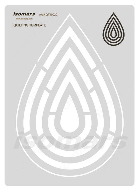 Isomars Clear Acrylic Quilting Template for Repeated Decorative Fabric Patterns
