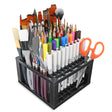 Isomars Creative Art Tools Holder 107 Compartments Black Desktop Organizer