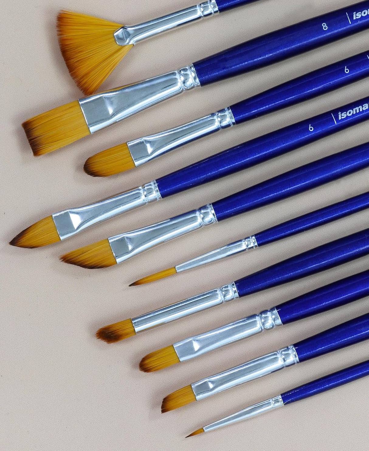 Isomars Estudio Premium Paint Brushes for Acrylic Watercolor Oil Gouache and Mixed Media