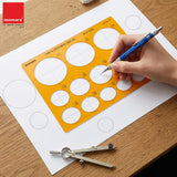 Isomars Giant Circles Drawing Template, Large Circle Stencil for Engineering & Drafting, Precise Geometry Tool for Architects, Designers & Students, Transparent Plastic, Multiple Sizes