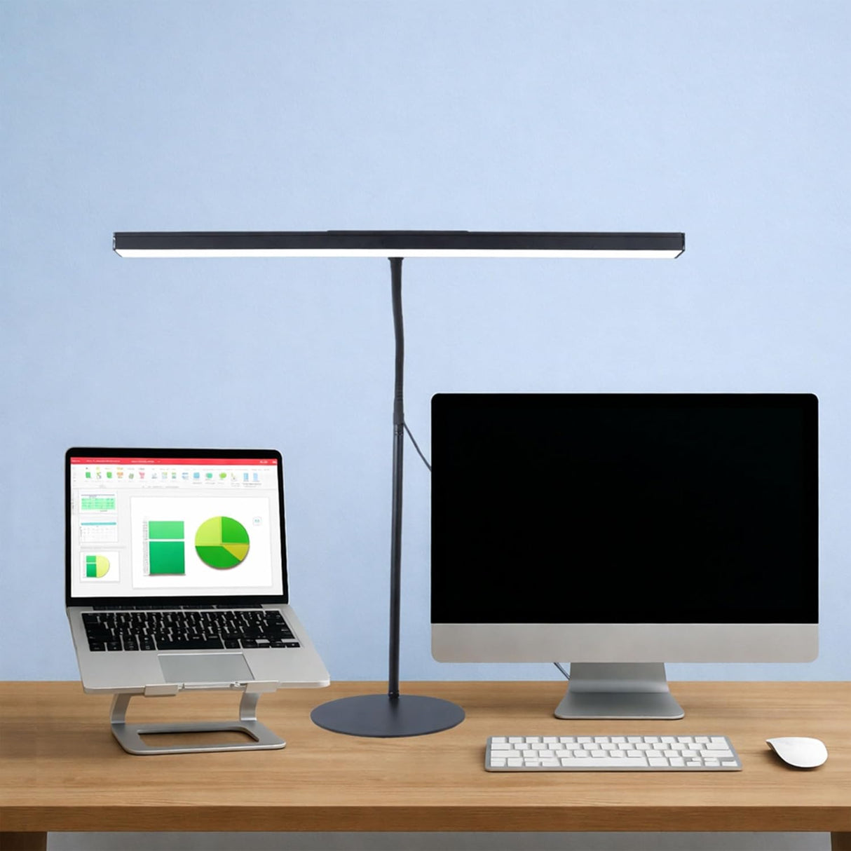 Isomars LED Desk Lamp for Computer Monitor and Laptop 24 Inch Black