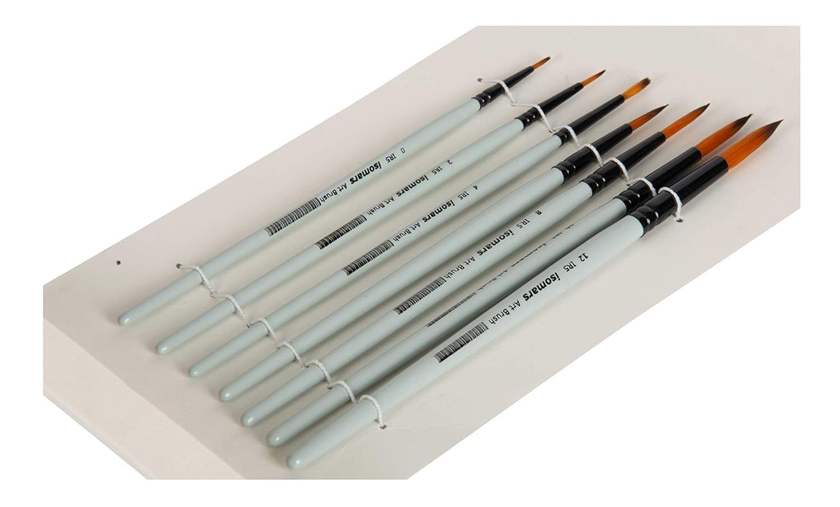 Isomars Large White Artist Palette with Comfortable Grip and Brush Set