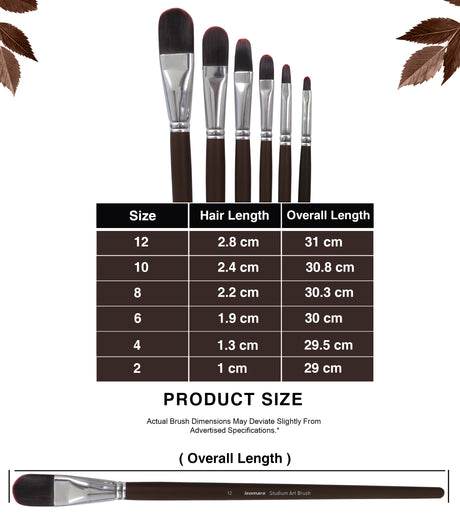 Isomars Professional Filbert Brush Collection For Canvas Painting And Mixed Media Art
