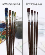 Isomars Professional Flat Brush Collection For Canvas Painting And Mixed Media Art
