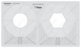 Isomars Quilting Template 7 Steps for Circle and Hexagon Patchwork Shapes