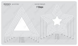 Isomars Quilting Template 7 Steps for Triangle and Star Stitching Patterns